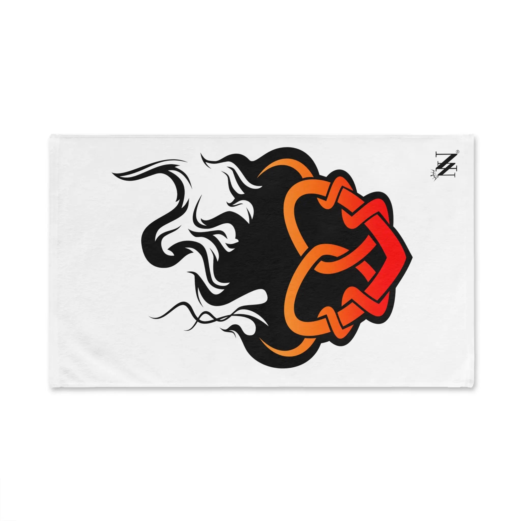 Tribal Heart With Shadow Flames | Mix & Match Classic Fun-Flirty Lovers’ Towels