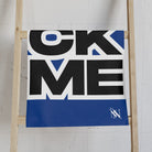 SUCK ME Block Letter Blue Cum Towel