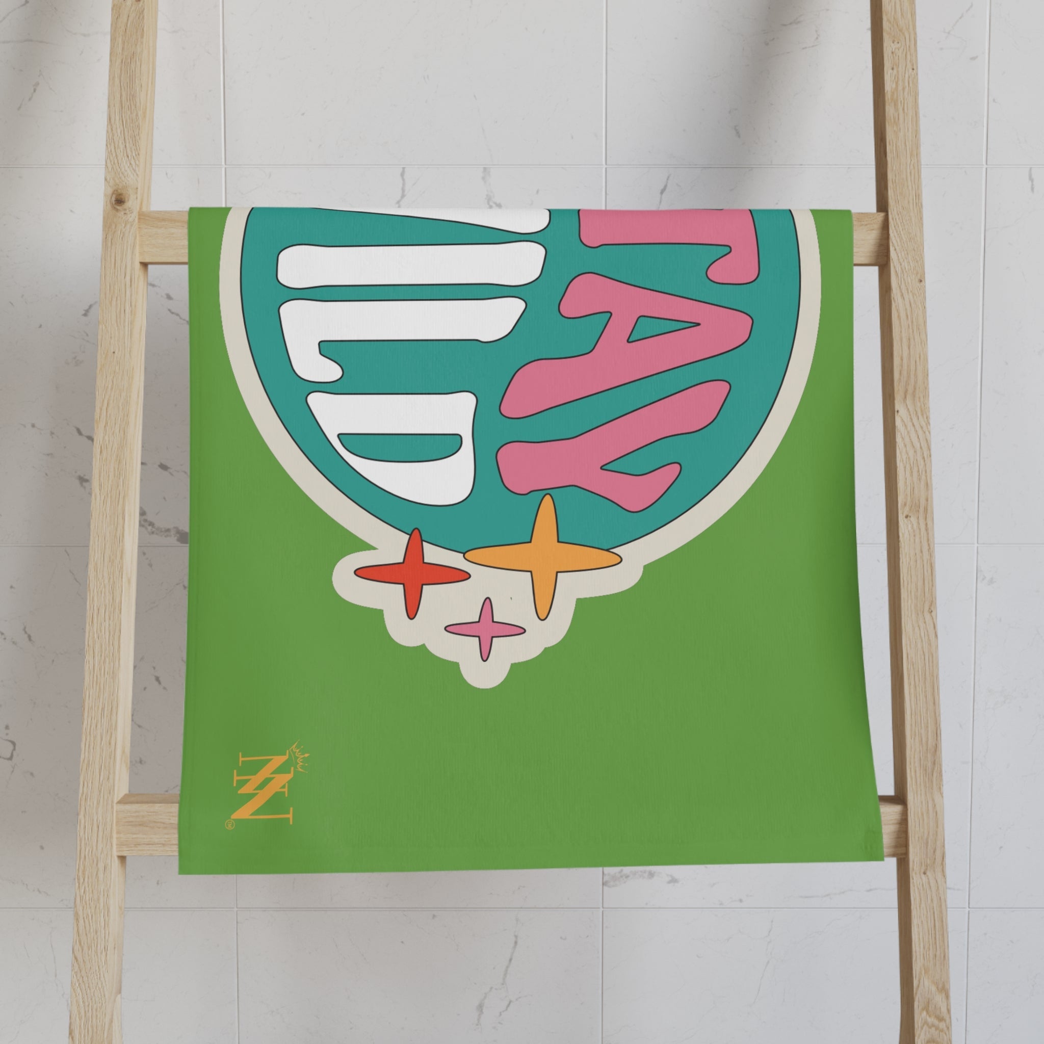 Stay Wild Retro Sticker Lime Green | Mix & Match Classic Fun-Flirty Lovers’ Towels