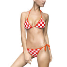 Red & White Checkered | Mix & Match Fun-Flirty Lovers’ String Bikinis