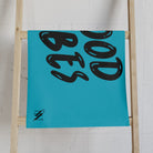 Good Vibes Bubble Print Teal Cum Towel