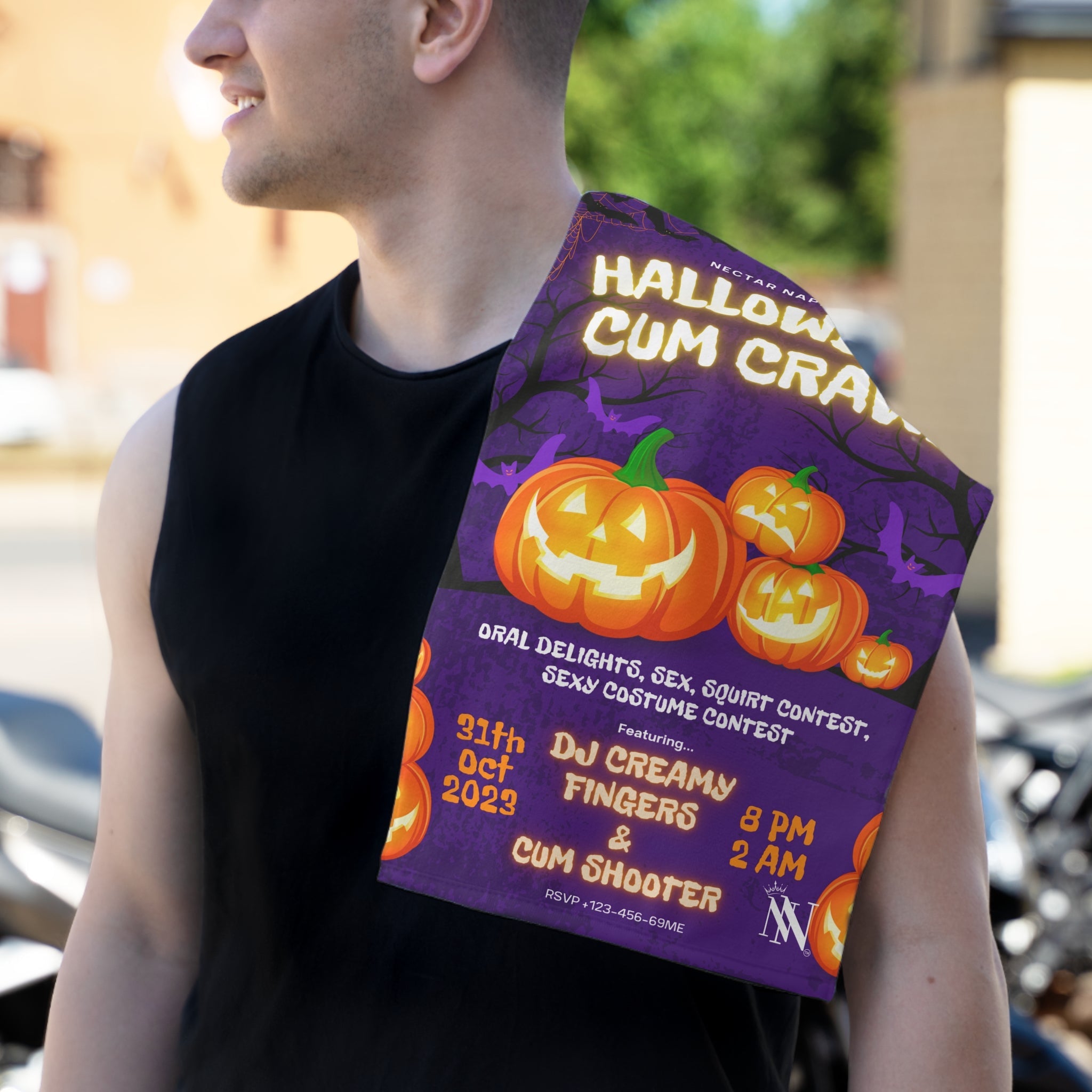 Halloween Cum Crawl | Mix & Match Soft Fun-Flirty Lovers’ Towels
