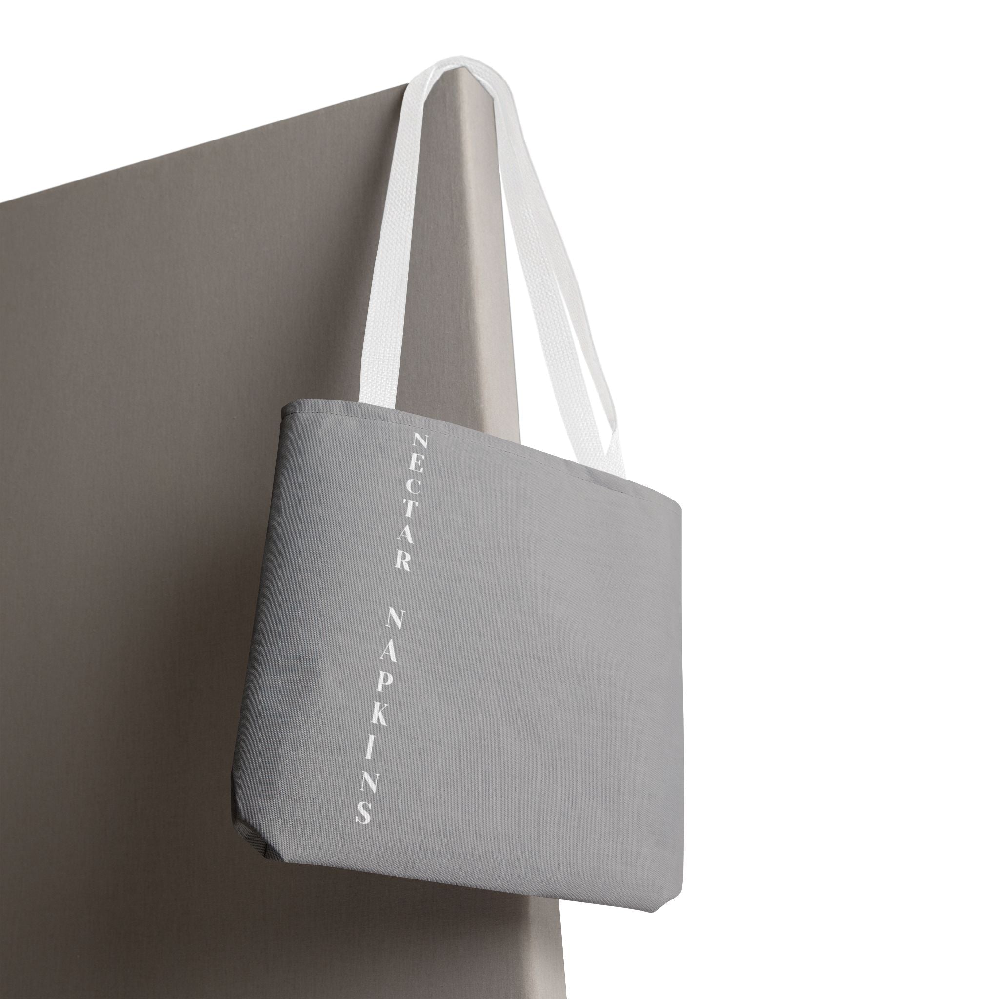 Nectar Napkins Brand Light Grey Tote Bag