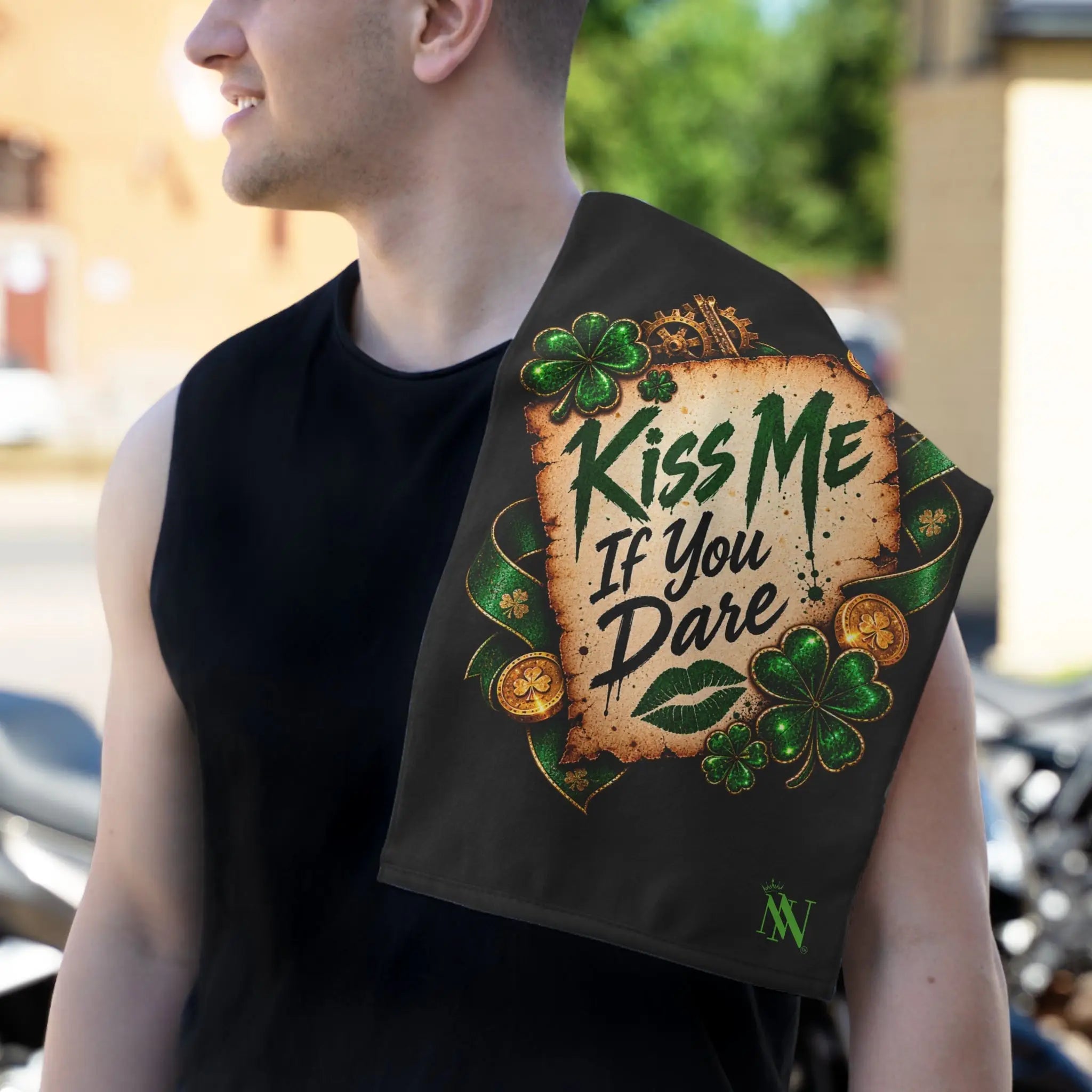Kiss Me If You Dare Irish Love Sex Towel
