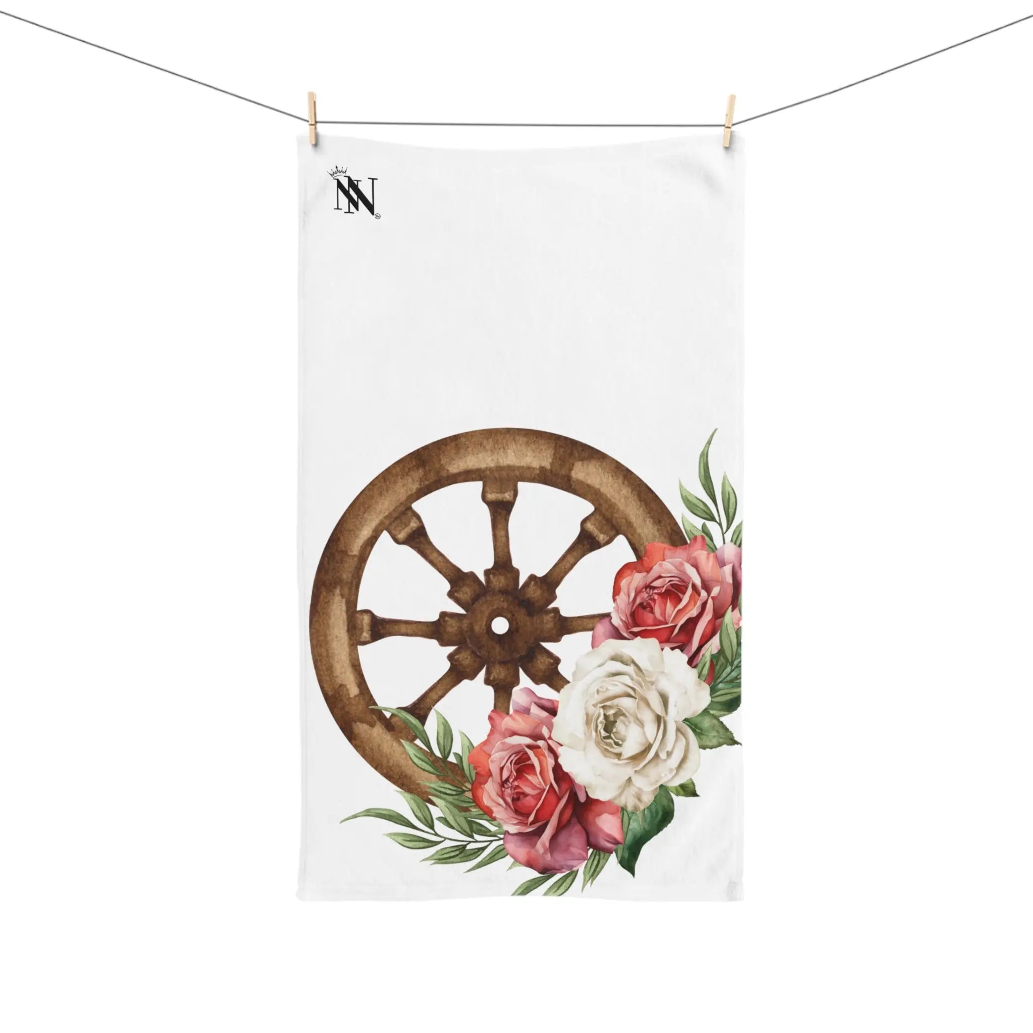 Wagon Wheel & Roses | Mix & Match Original Fun-Flirty Lovers’ Towels