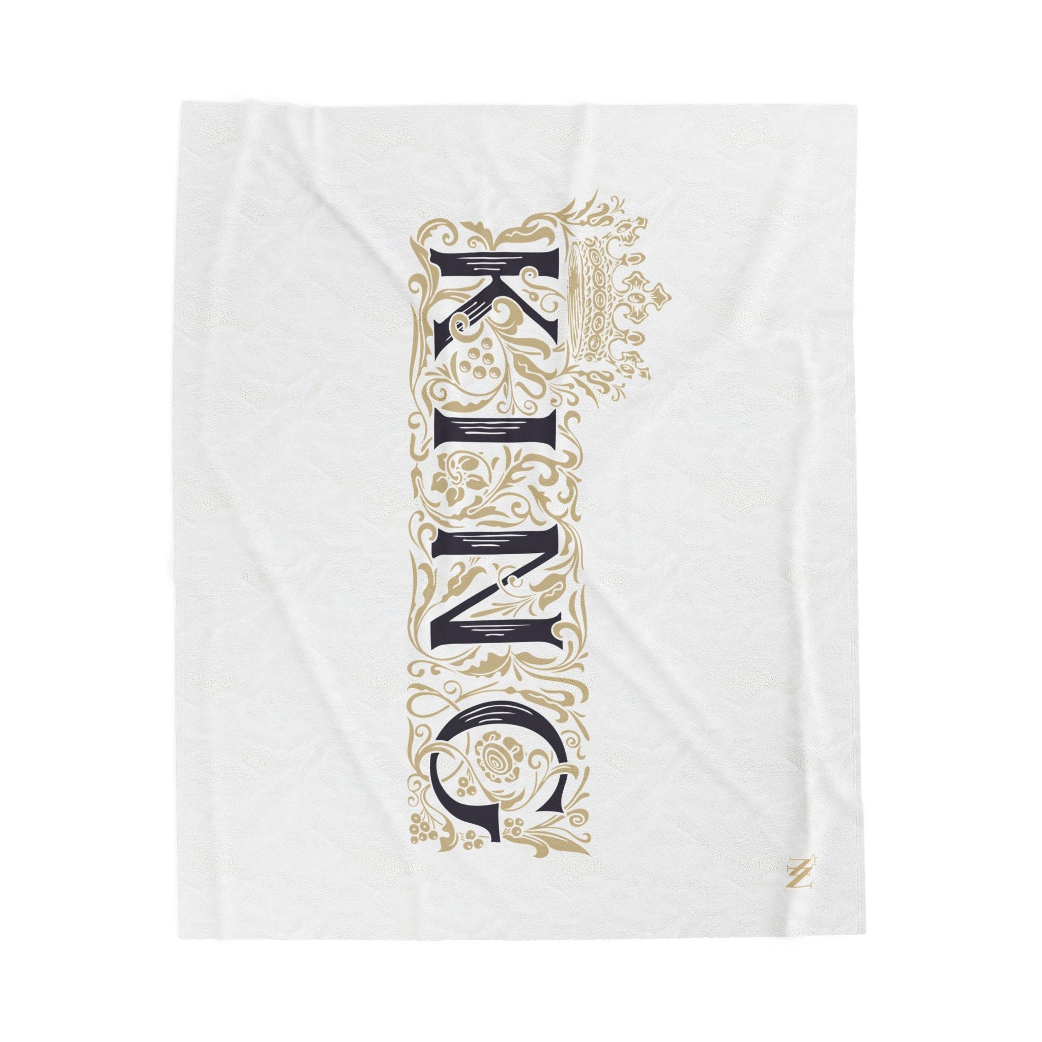Gold Filigree King | Mix & Match Velveteen Fun-Flirty Lovers’ Blankets