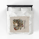 Love & Death Skull Floral | Nectar Napkins Fun-Flirty Lovers’ Blankets