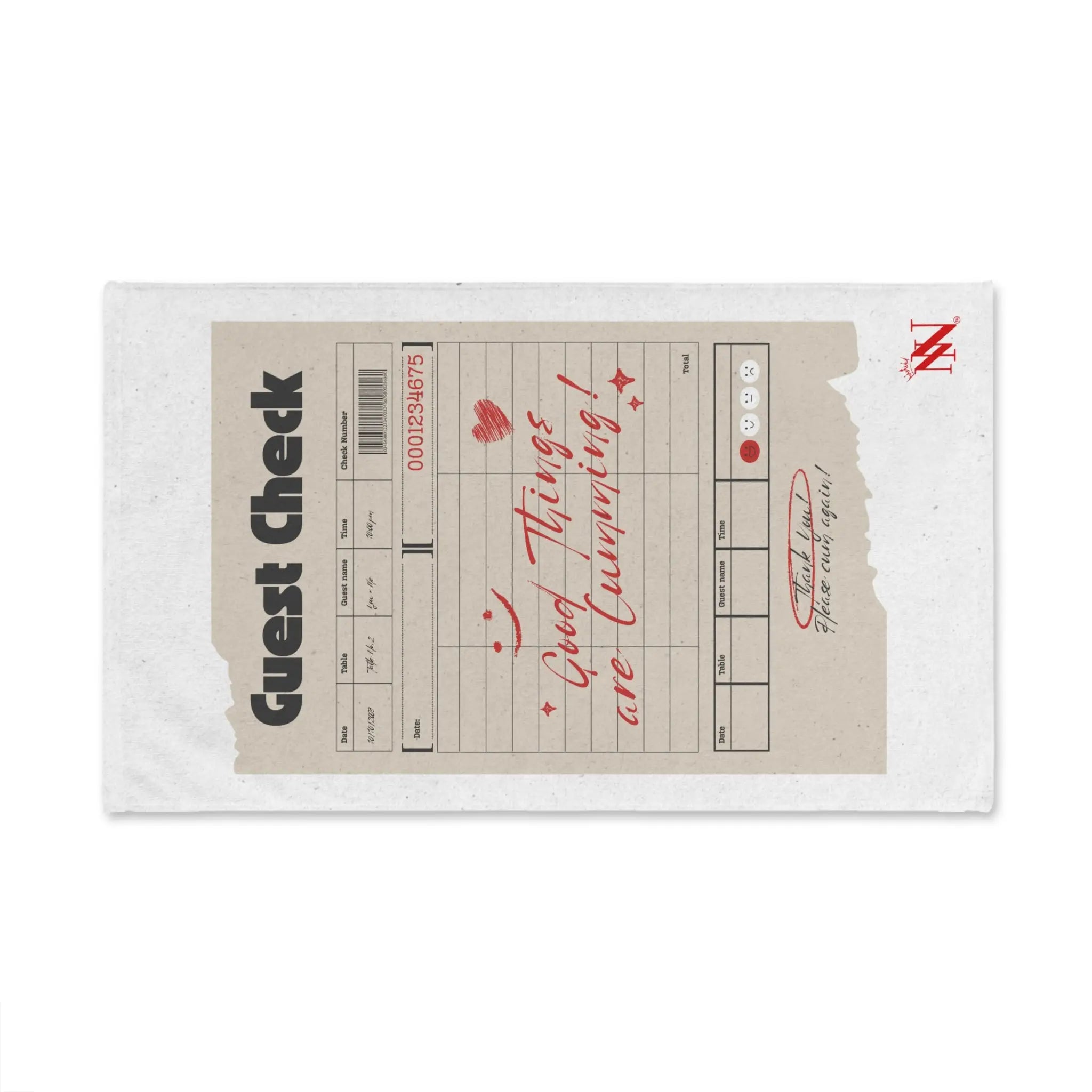Good Things Are Cumming! Vintage Guest Check | Mix & Match Original Fun-Flirty Lovers’ Towels