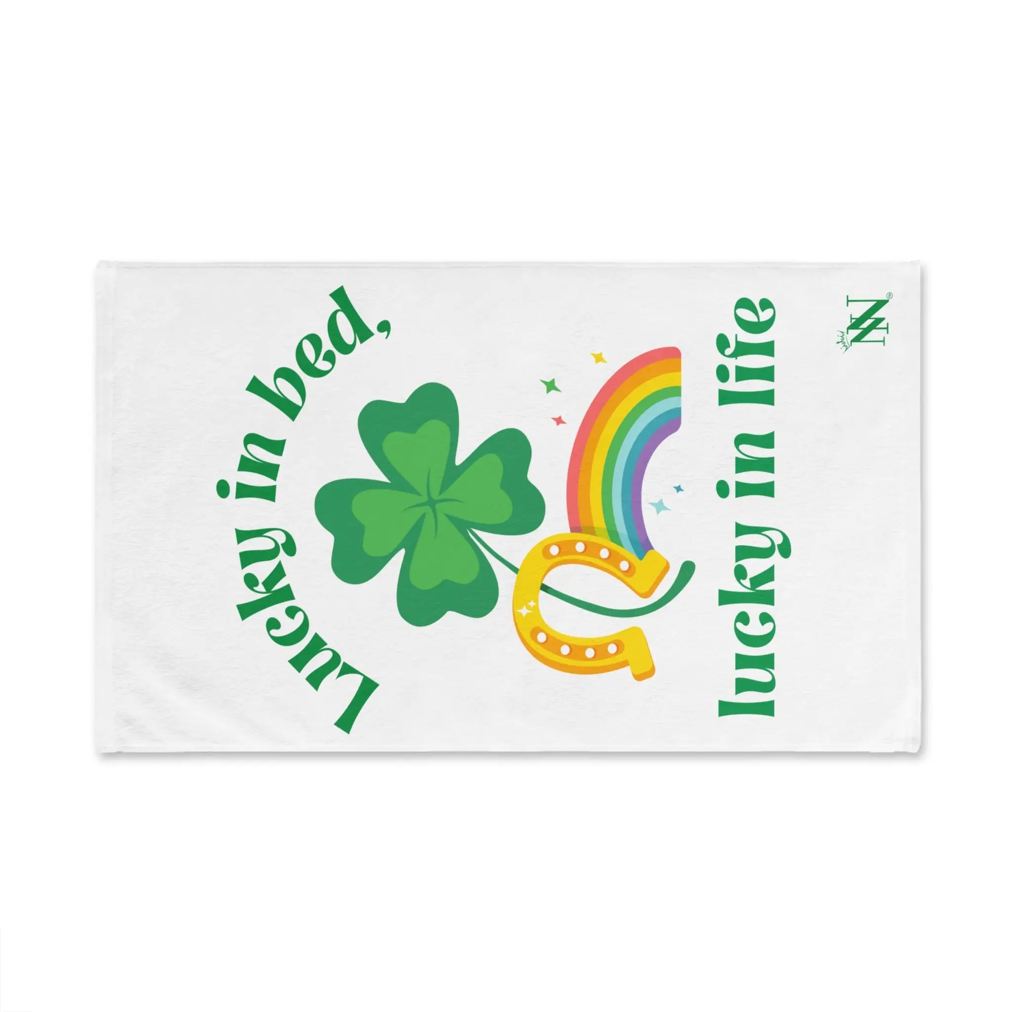 Lucky in Bed Lucky in Life St. Patrick’s Day | Mix & Match Classic Fun-Flirty Lovers’ Towels