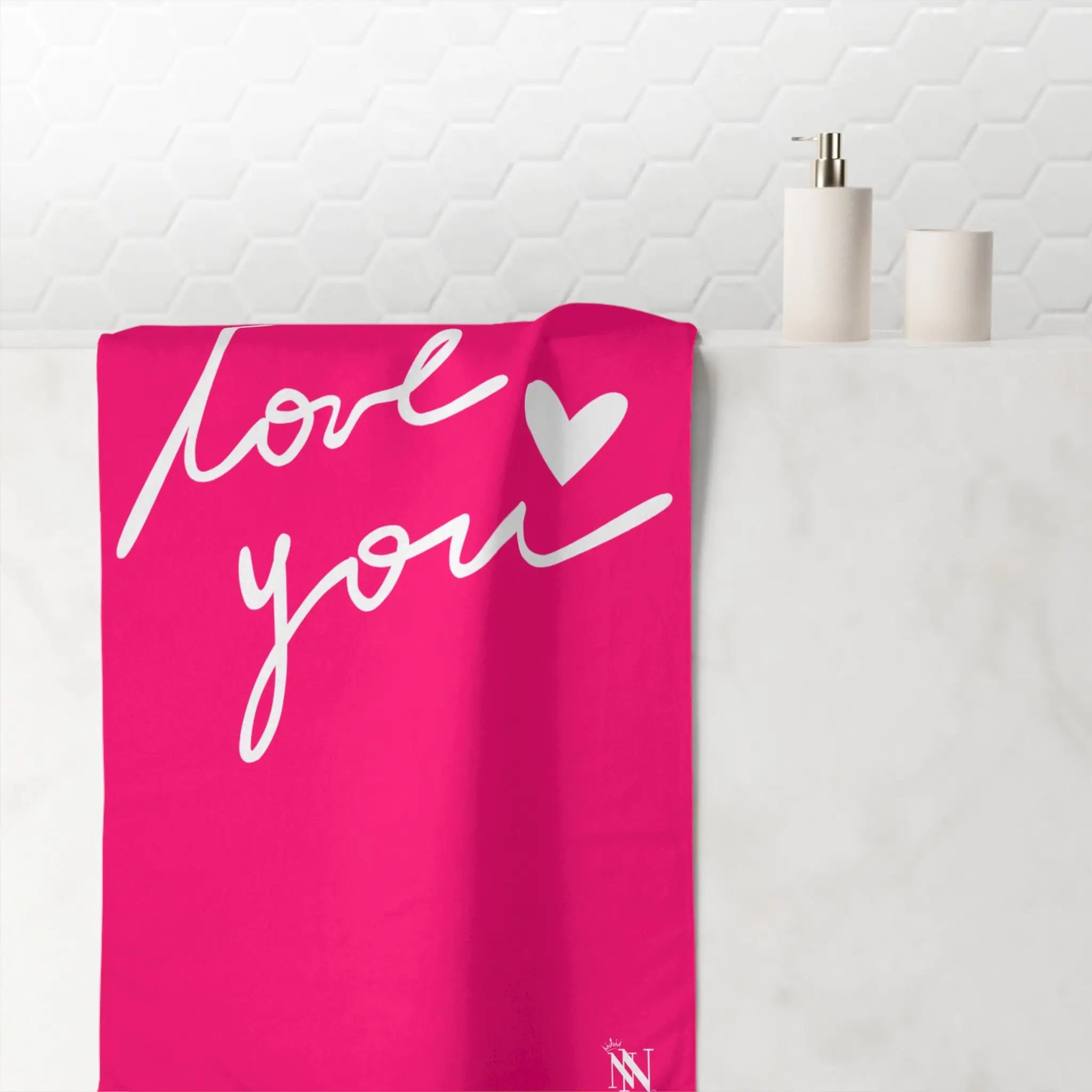 Love You with a Heart Big Anal Play Sex Towel