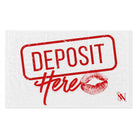 Deposit Here with a Kiss | Mix & Match Soft Fun-Flirty Lovers’ Towels
