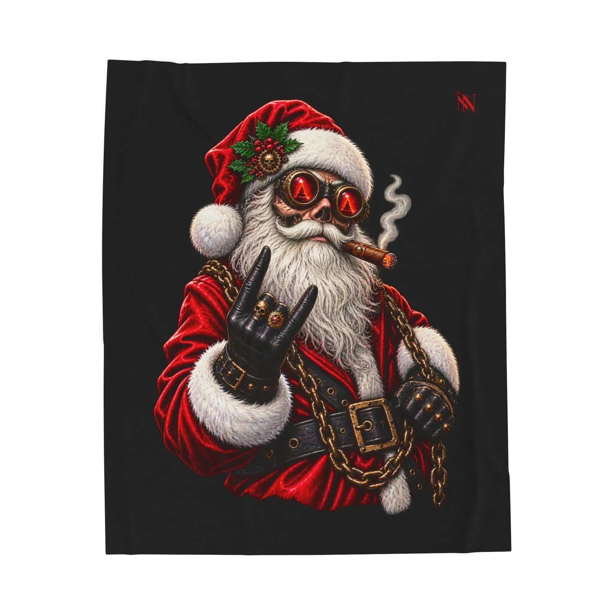 Santa in Chains Christmas | Nectar Napkins Fun-Flirty Lovers’ Blankets