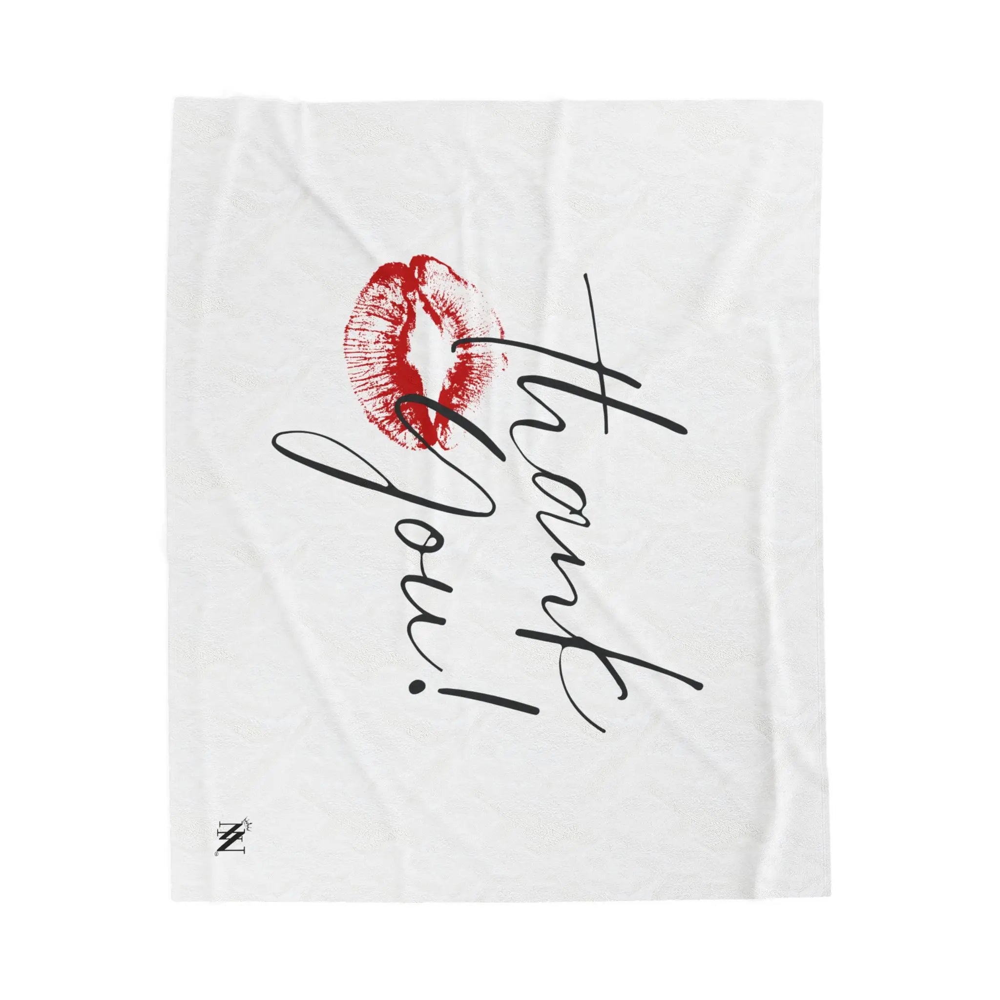 Thank You! with a Kiss Romantic Gifts Love Blanket