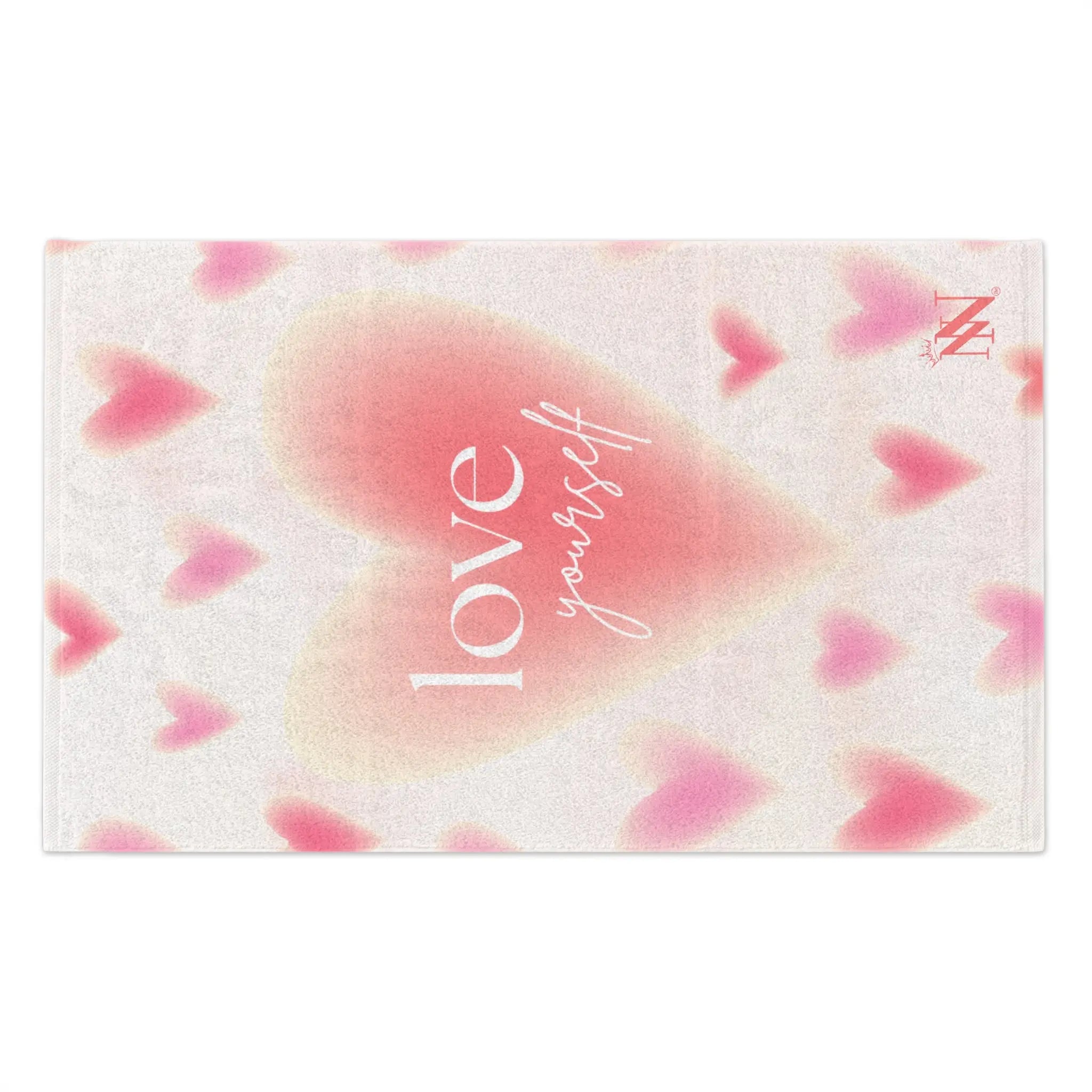 Love Yourself Heart Pattern Fun Sex Towel