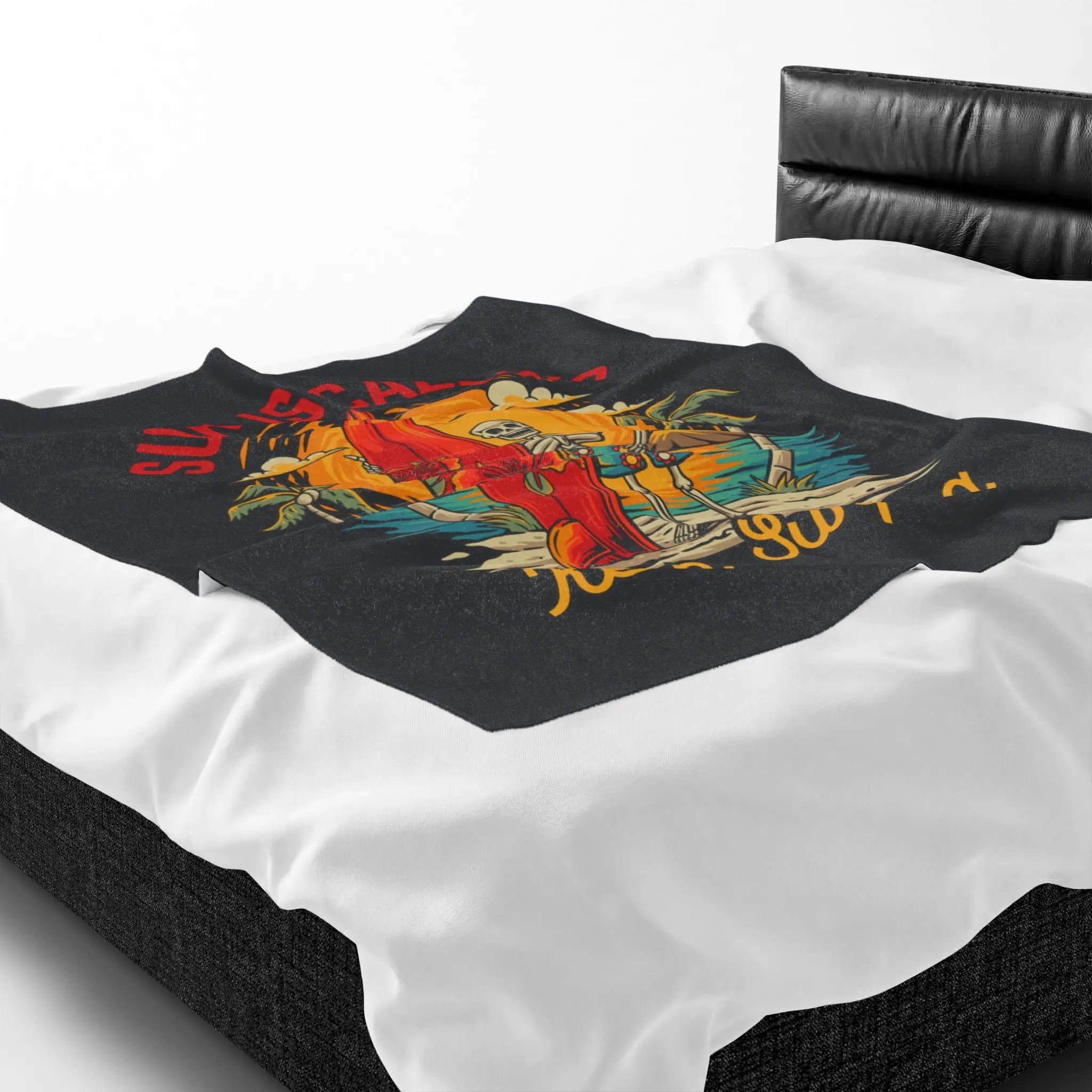 Keep Surfing Skeleton Beach | Mix & Match Soft Fun-Flirty Lovers’ Blankets