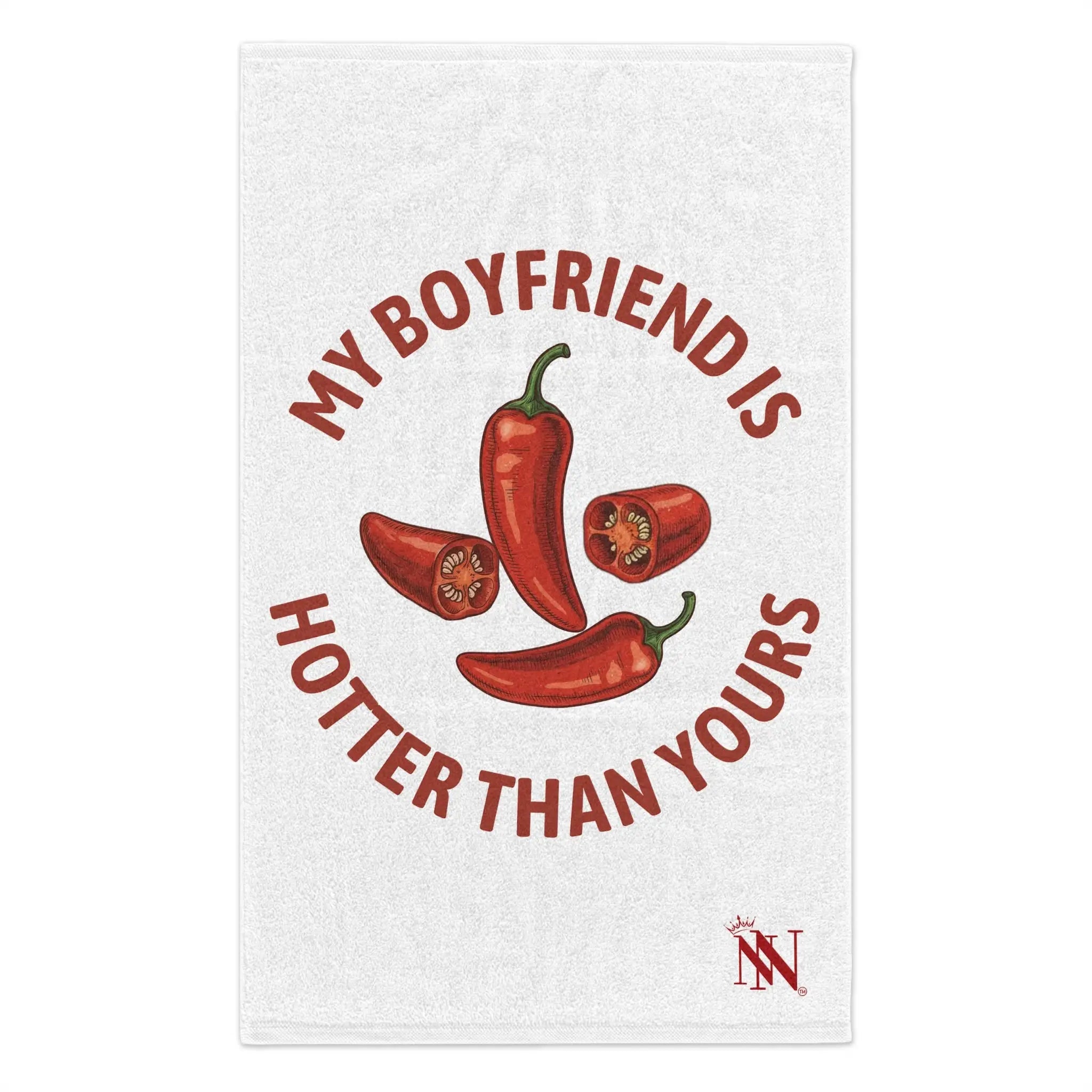 My Boyfriend is Hotter Than Yours Pepper | Mix & Match Soft Fun-Flirty Lovers’ Towels