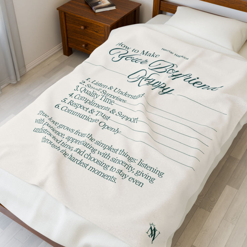 How to Make Your Boyfriend Happy Lovers’ Gifts Sexy Plush Soft Cozy Flirty Blanket