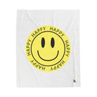 Happy Face Sticker | Mix & Match Soft Fun-Flirty Lovers’ Blankets
