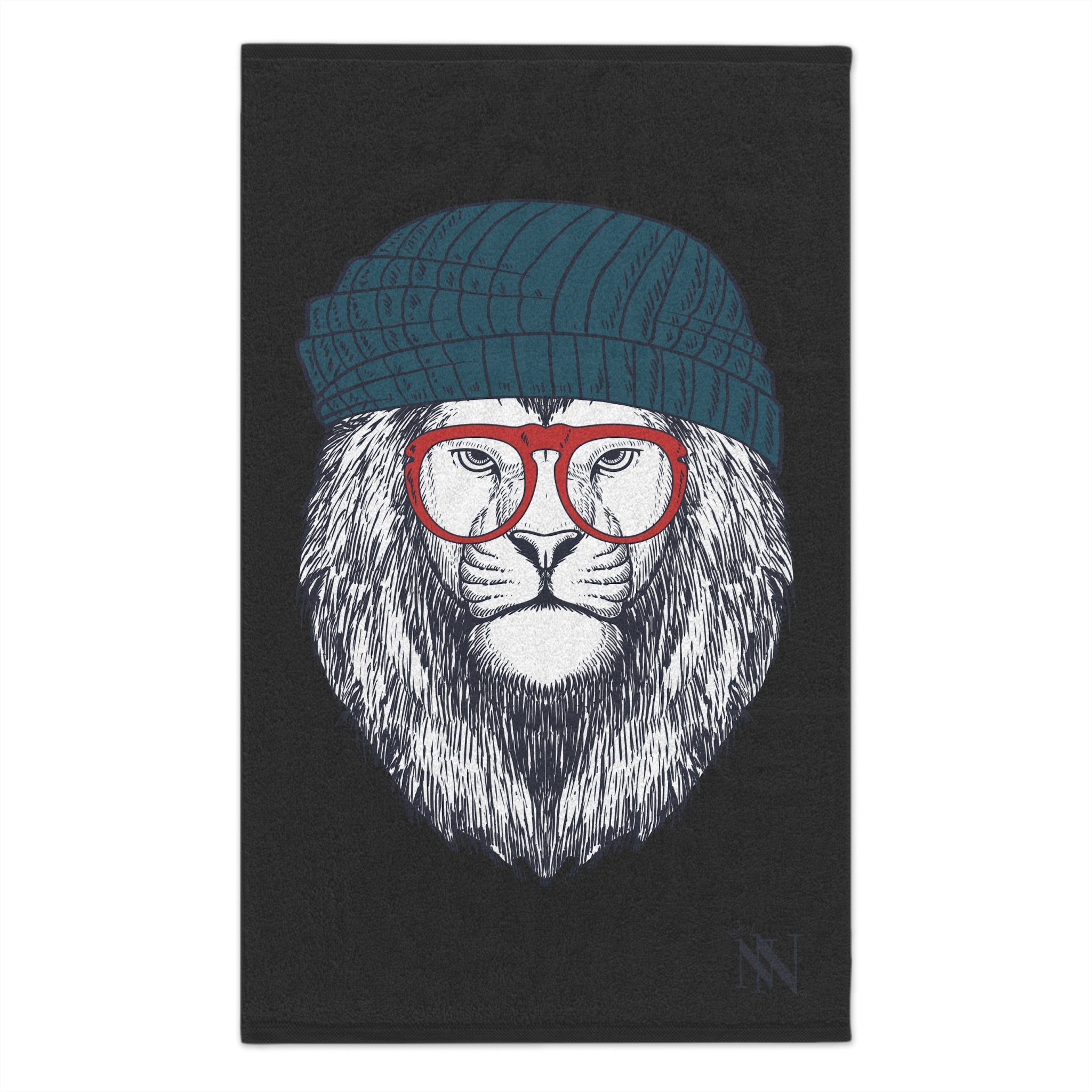 Cool Lion Cat Dark Grey | Mix & Match Soft Fun-Flirty Lovers’ Towels