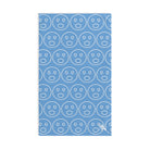 Surprised Emoji Pattern Light Blue | Mix & Match Classic Fun-Flirty Lovers’ Towels
