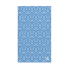 Surprised Emoji Pattern Light Blue | Mix & Match Classic Fun-Flirty Lovers’ Towels