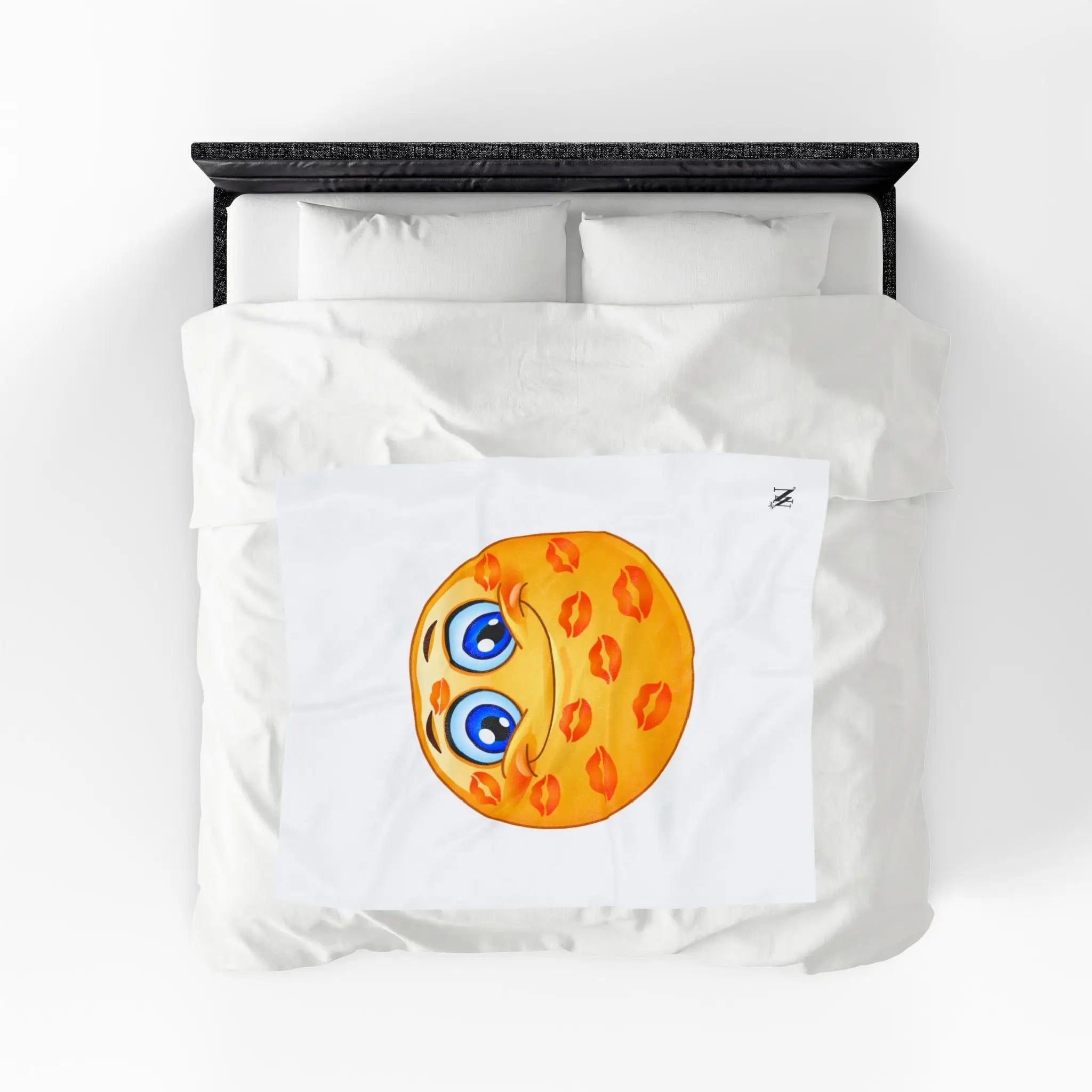Kisses All Over Emoji Blanket
