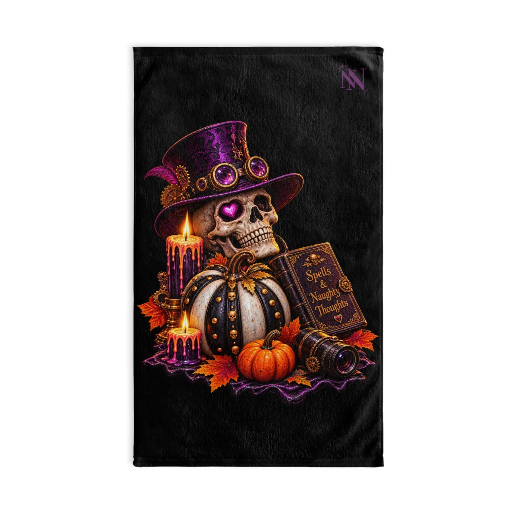 Spells & Naughty Thoughts Skull | Nectar Napkins Classic Fun-Flirty Lovers’ Towels