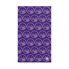 Hungry Drooling Emoji Pattern Purple Cum Towel
