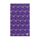 Hungry Drooling Emoji Pattern Purple | Mix & Match Classic Fun-Flirty Lovers’ Towels