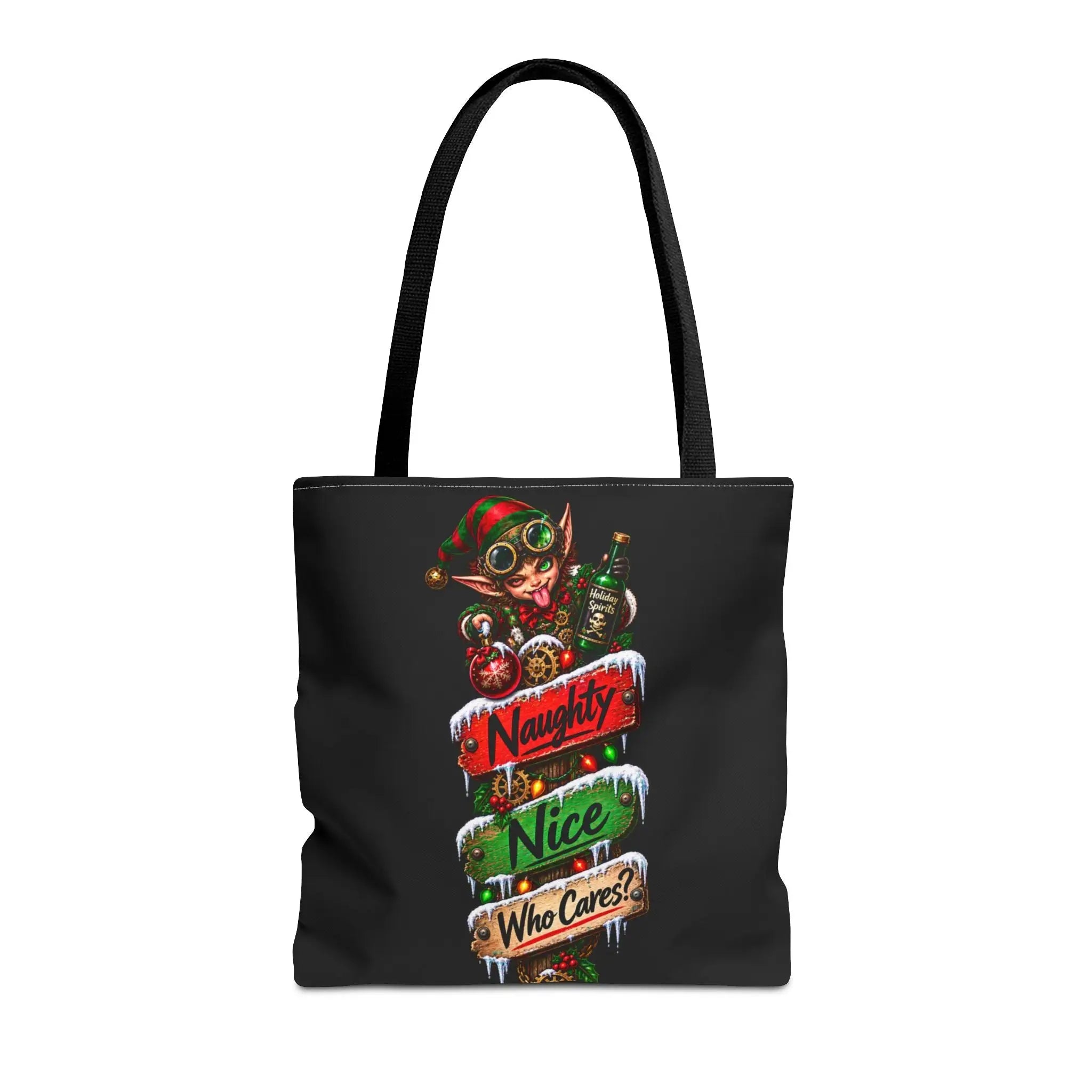 Naughty Nice Who Cares? Christmas | Nectar Napkins Fun-Flirty Lovers’ Totes