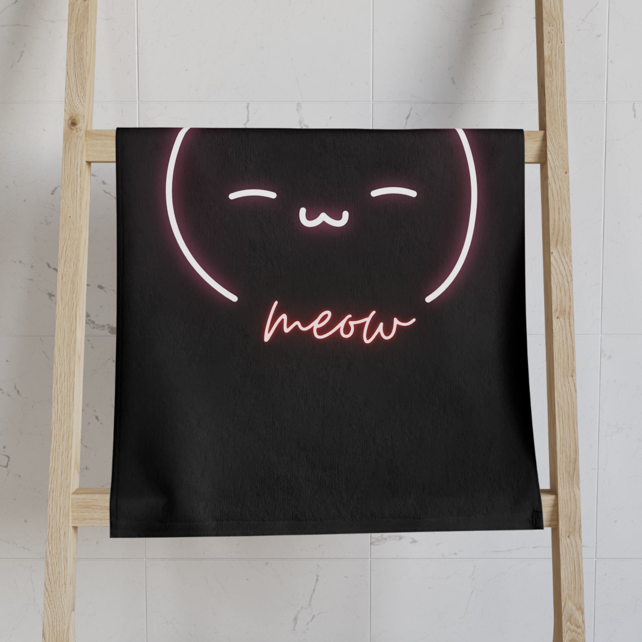 Meow Kitty Neon | Mix & Match Classic Fun-Flirty Lovers’ Towels