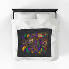 Mardi Gras & Mischief Skull Lovers’ Blanket