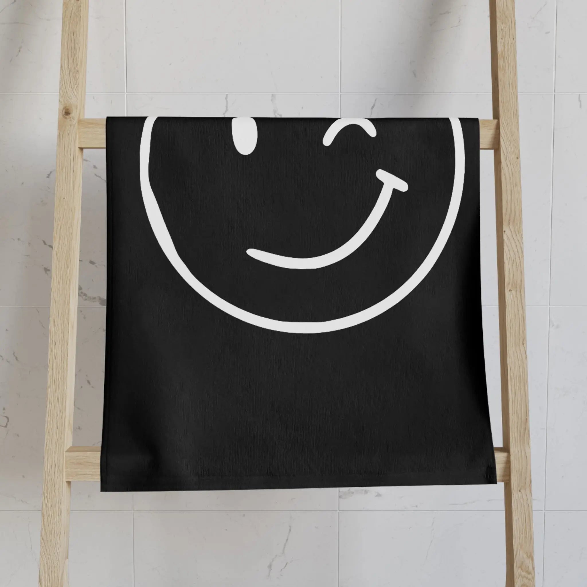 Wink Emoji Black Cum Towel