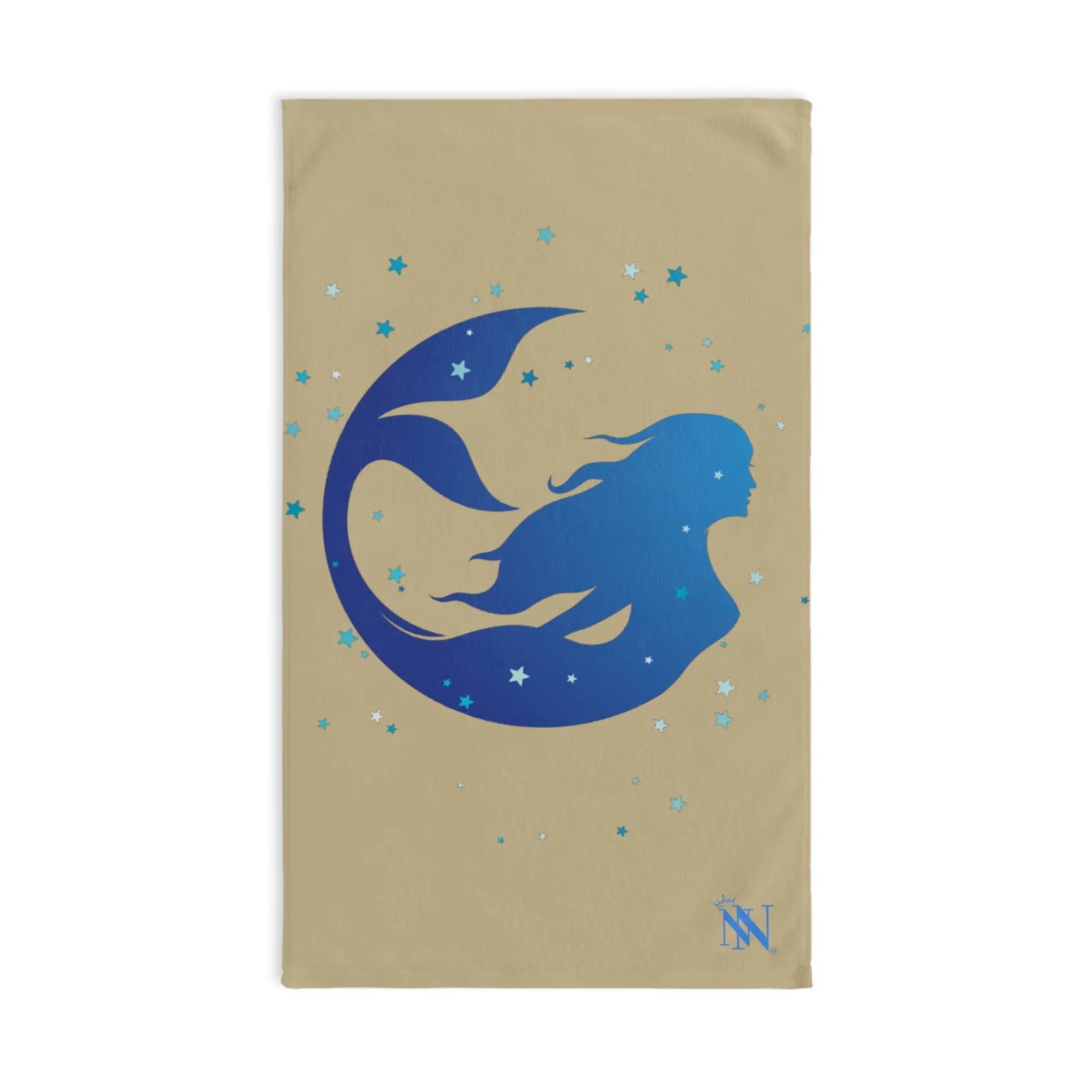 Mermaid Blue Stars Gold Cum Towel