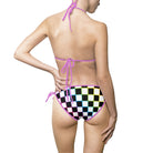 Rainbow Checkered | Mix & Match Fun-Flirty Lovers’ String Bikinis