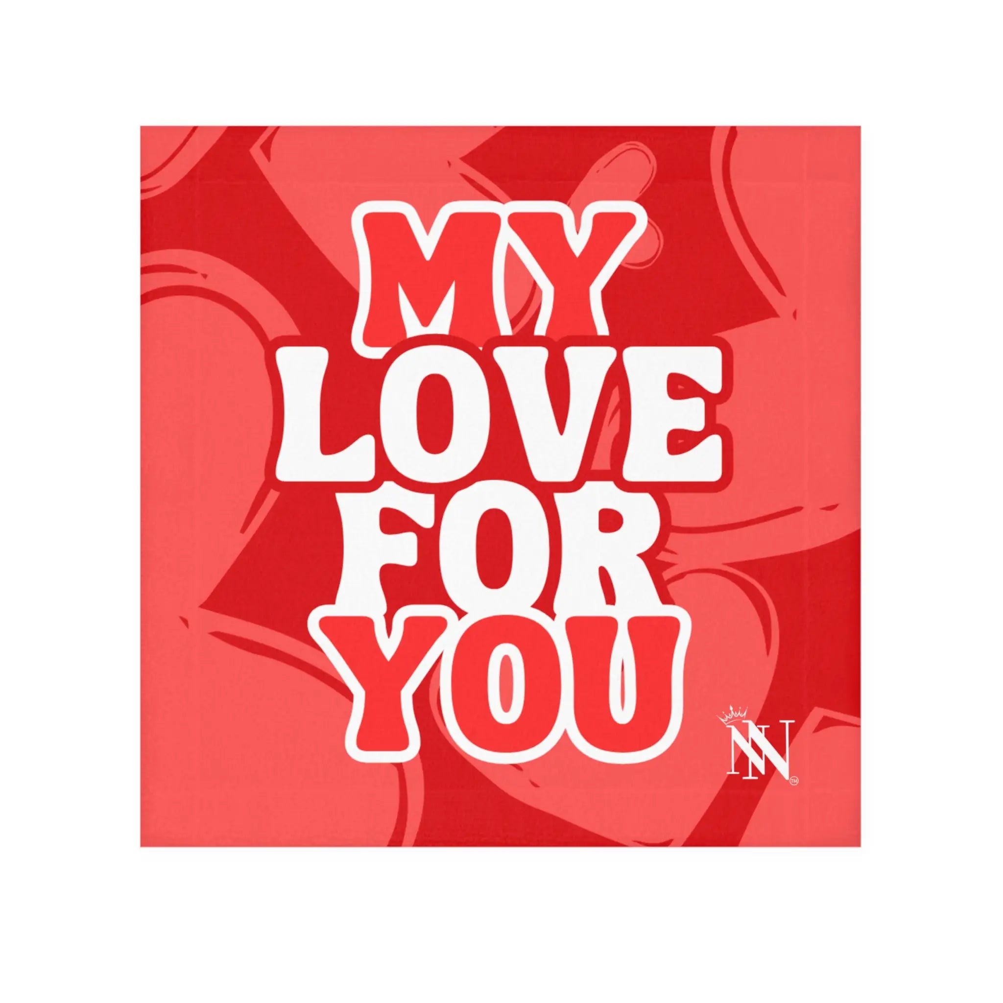 My Love for You Heart Pattern Cum Rag