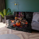 Spells & Naughty Thoughts Skull | Nectar Napkins Fun-Flirty Lovers’ Crushed Velvet Blankets