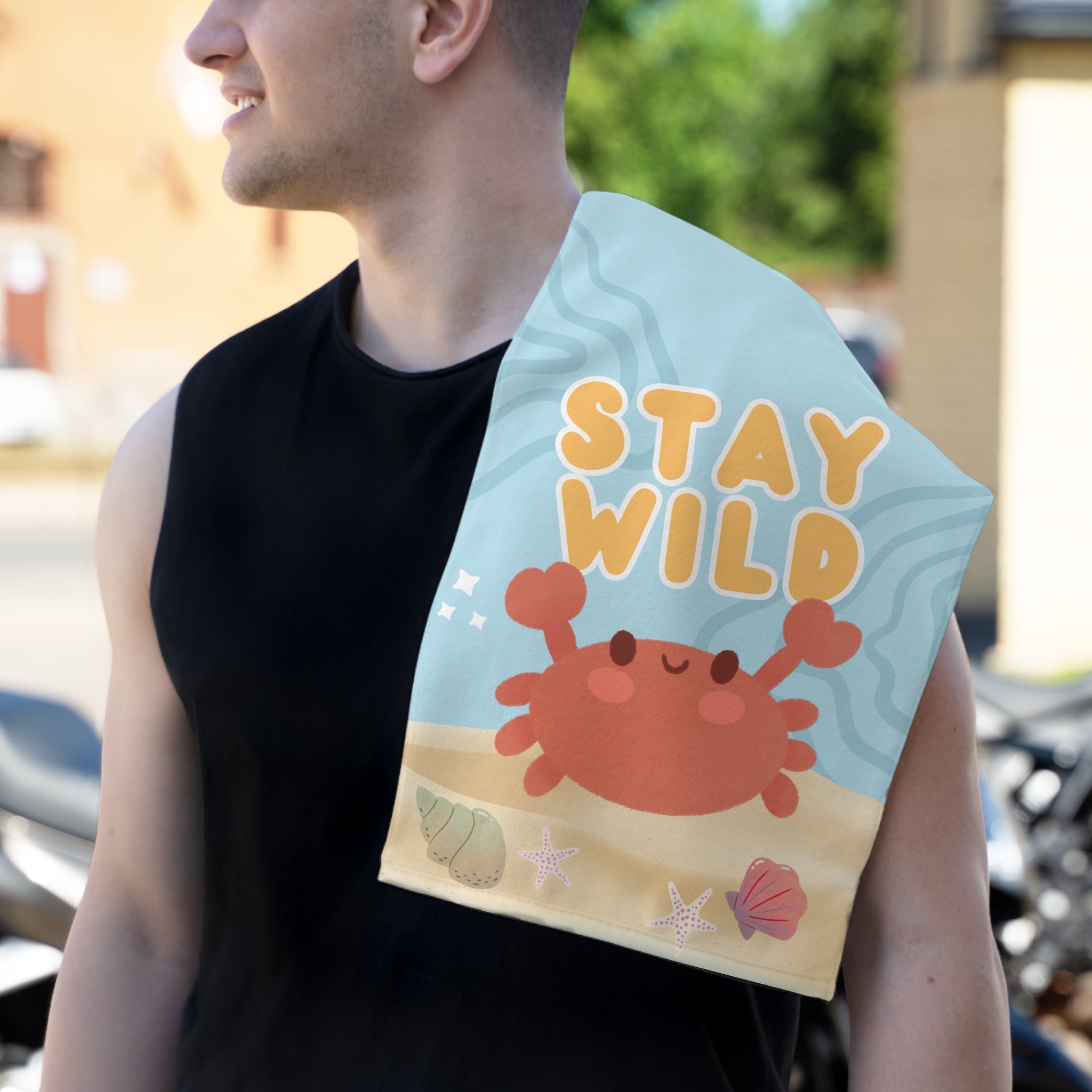 Stay Wild Cute Crab | Mix & Match Soft Fun-Flirty Lovers’ Towels