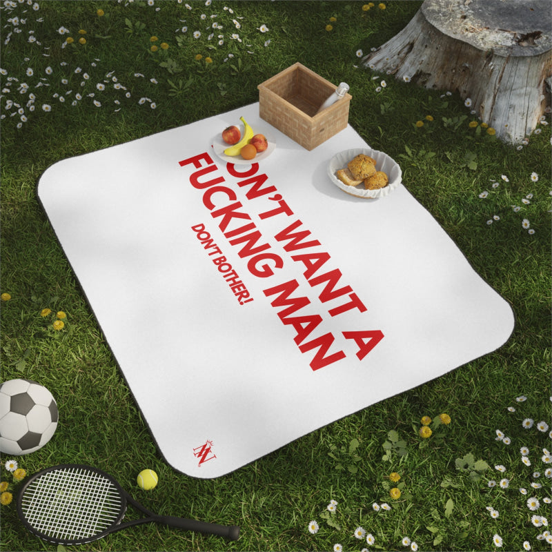 Don’t Want a Fucking Man | Mix Match Fun-Flirty Lovers’ Water-Resistant Blankets