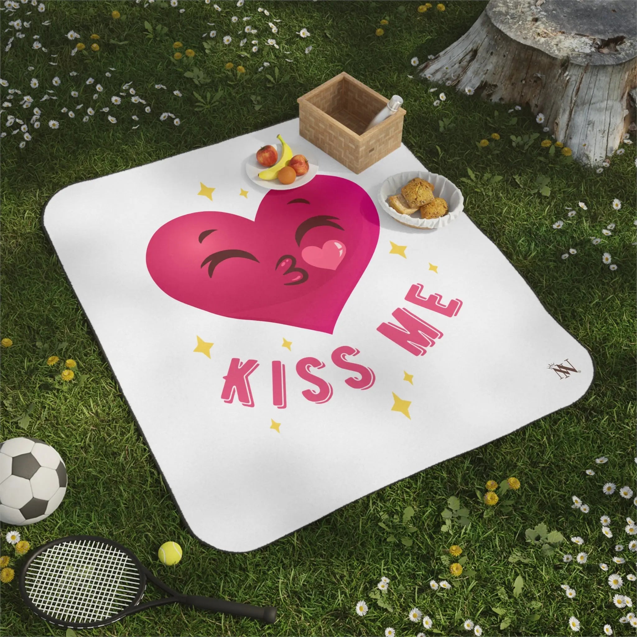 Kiss Me Heart Emoji | Nectar Napkins Fun-Flirty Lovers’ Sex Blankets