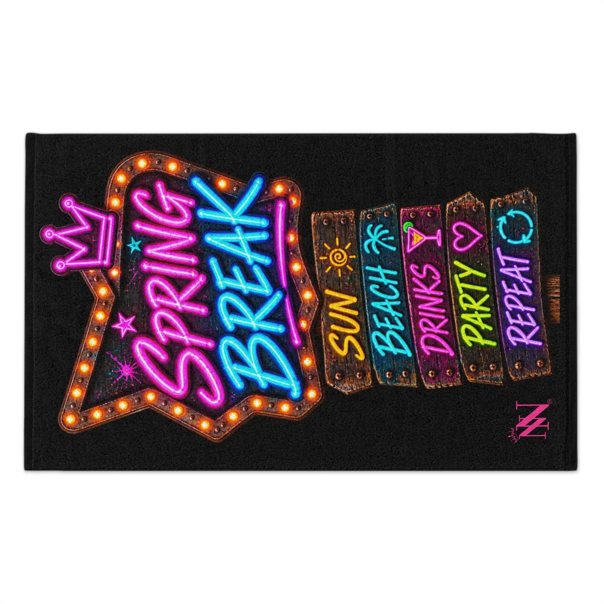 Spring Break Neon Sign Sex Towel