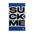 SUCK ME Block Letter Blue Cum Towel