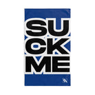 SUCK ME Block Letter Blue | Mix & Match Classic Fun-Flirty Lovers’ Towels
