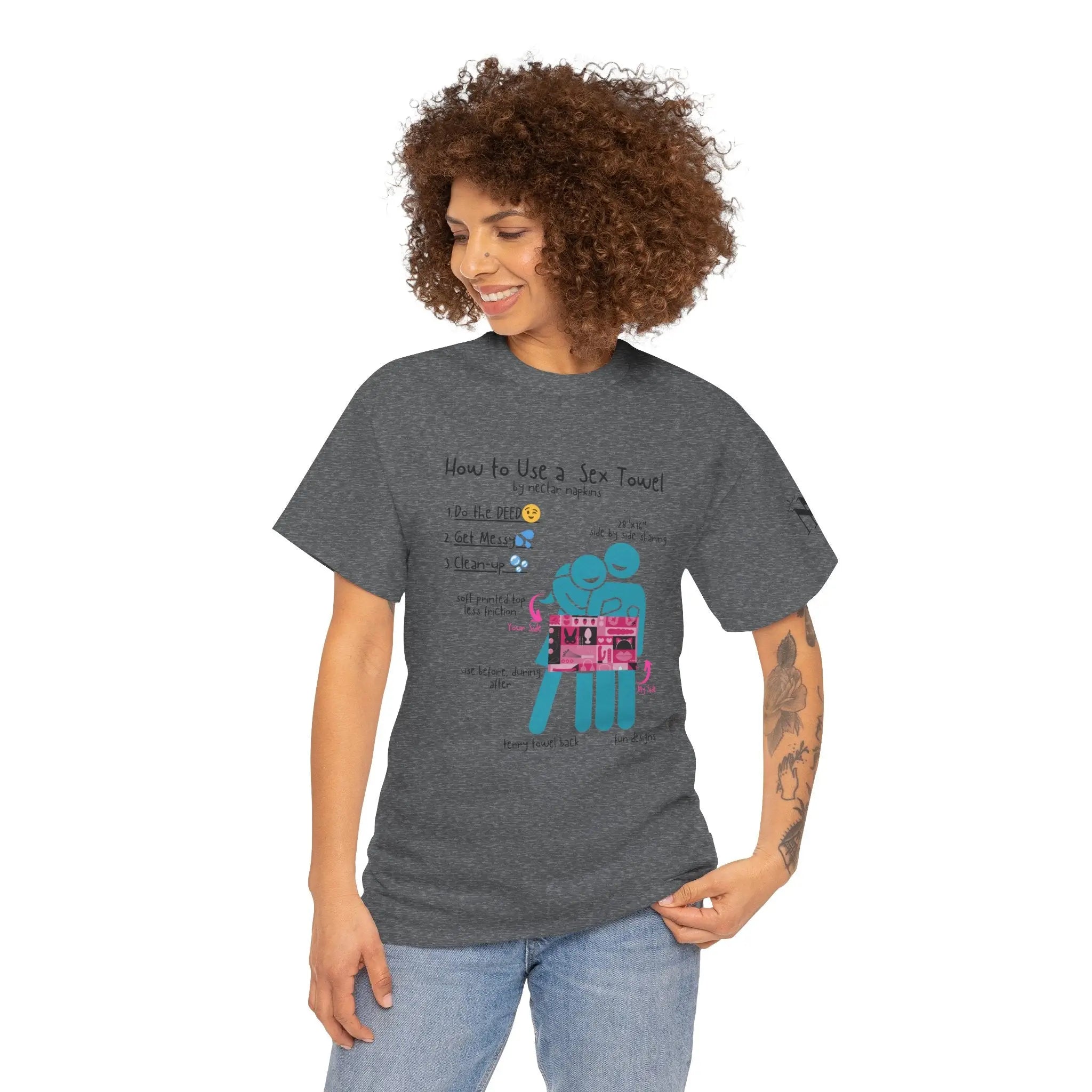 How to Use a Sex Towel | Mix & Match 100% Cotton Unisex Fun-Flirty Lovers’ Tees