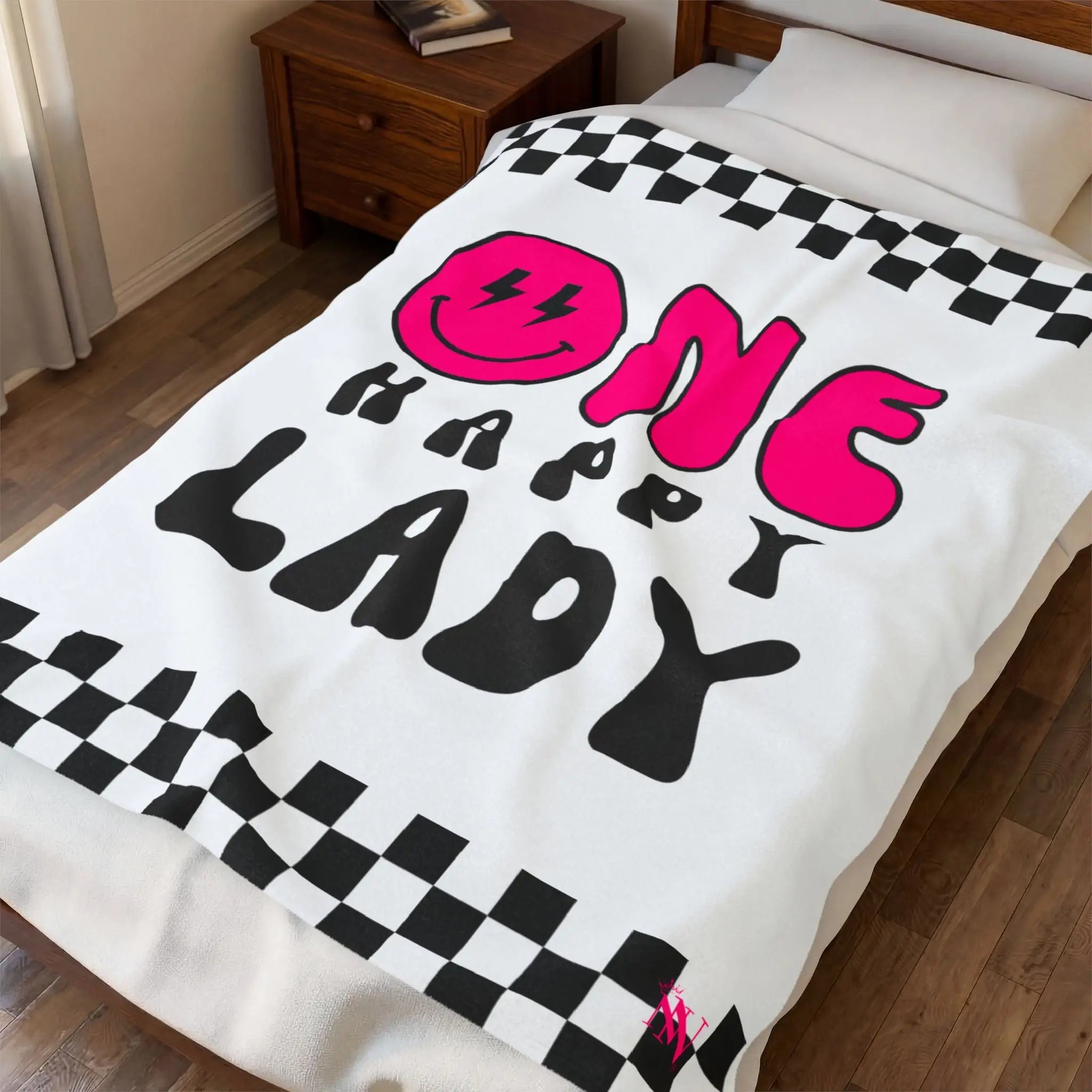 One Happy Lady Emoji | Nectar Napkins Fun-Flirty Lovers’ Blankets