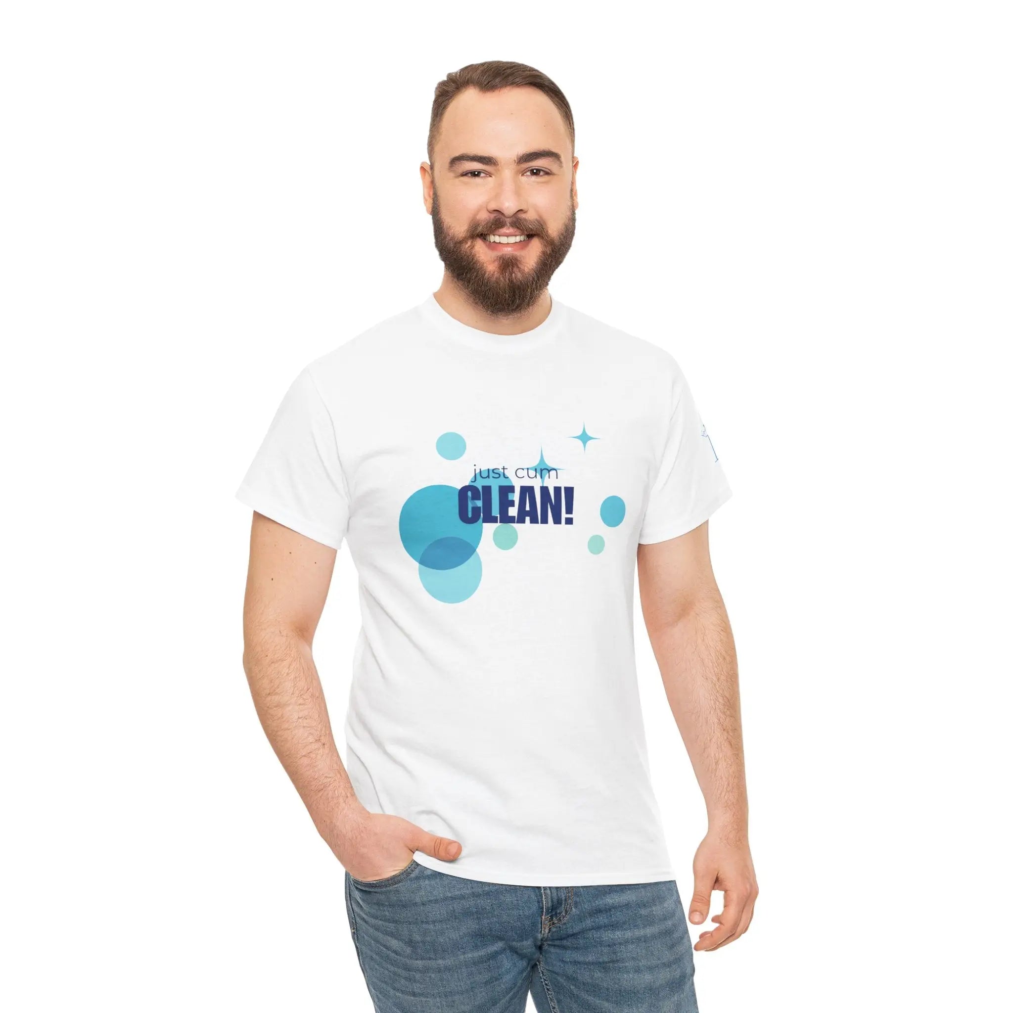 Just Cum Clean! Adult T-Shirt Cum Tee | Live Bold & Comfortable