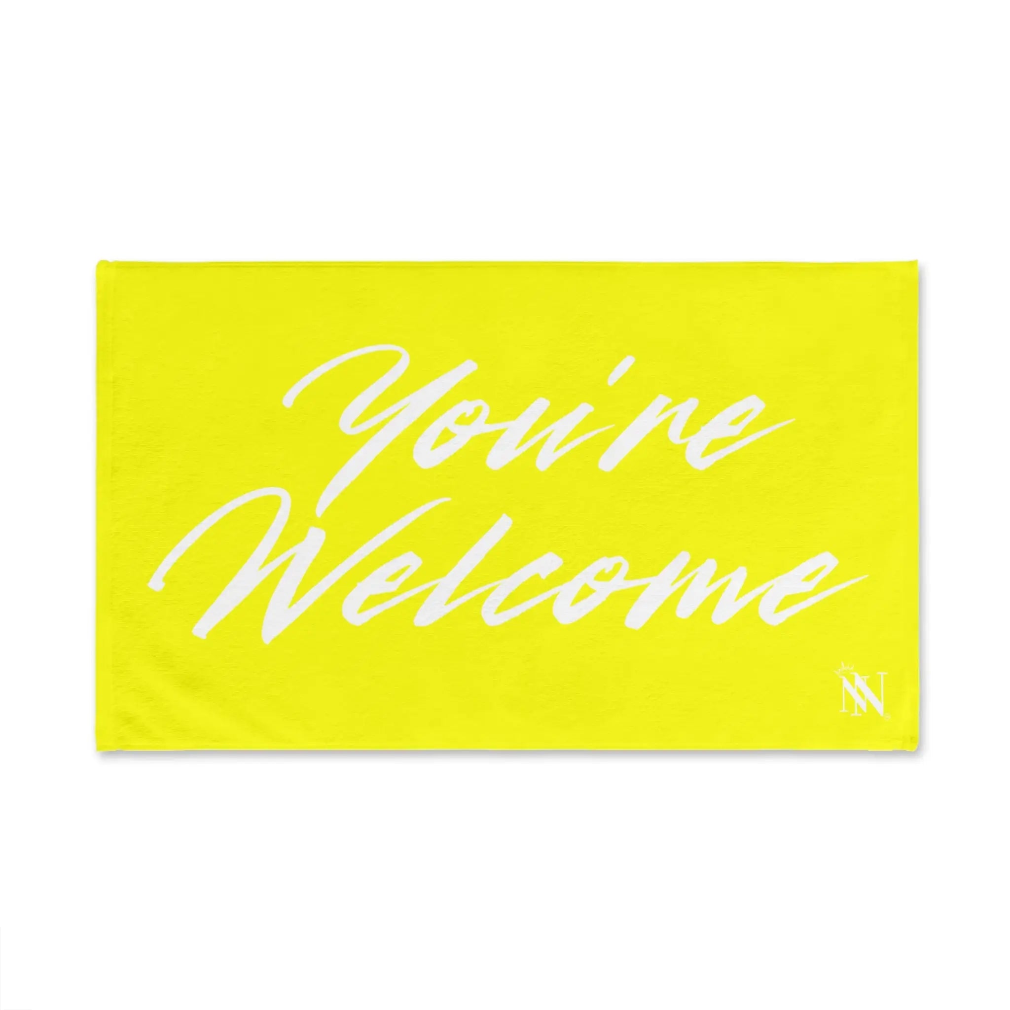 Simply You’re Welcome Neon Yellow Cum Towel