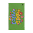 Good Vibes Hippie Flower Lime Green Cum Towel