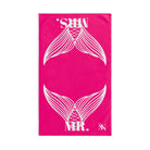 Mr. Mrs. Mermaid Shareable Sides Signature Pink | Mix & Match Classic Fun-Flirty Lovers’ Towels