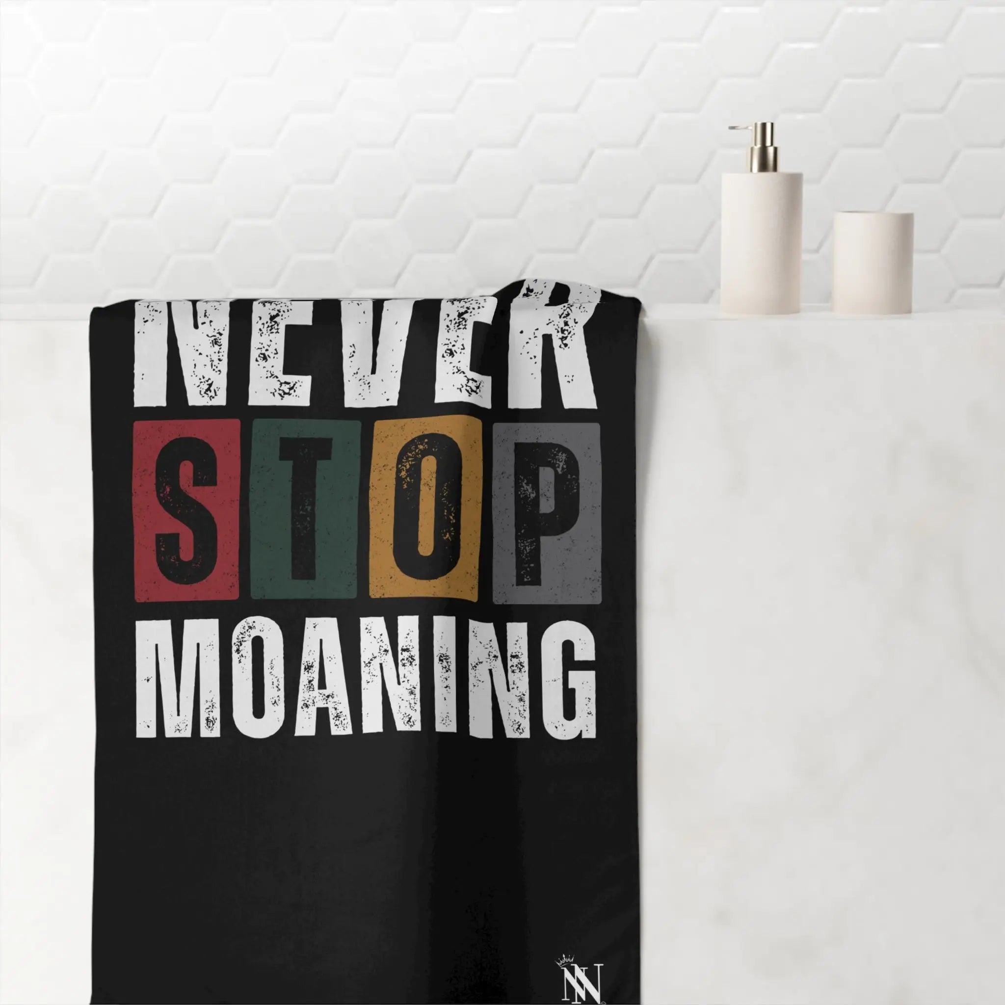 Never Stop Moaning | Mix & Match XL Fun-Flirty Lovers’ Towels